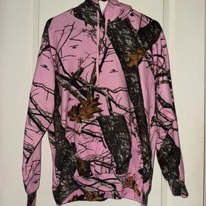 Mossy Oak Pink and Brown Camouflage Hoodie